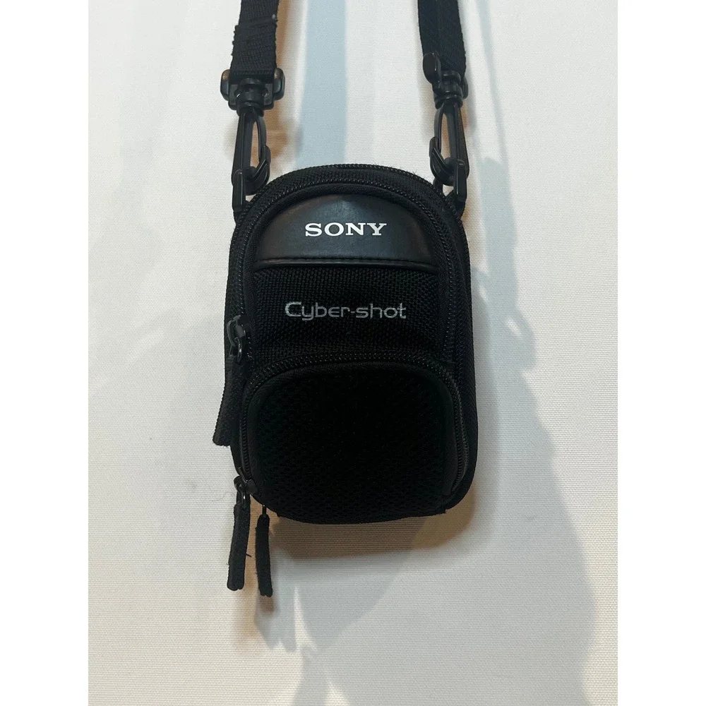 Sony Cyber-shot Camera Bag Black Padded Carrying Case with Strap Accessory Pouch
